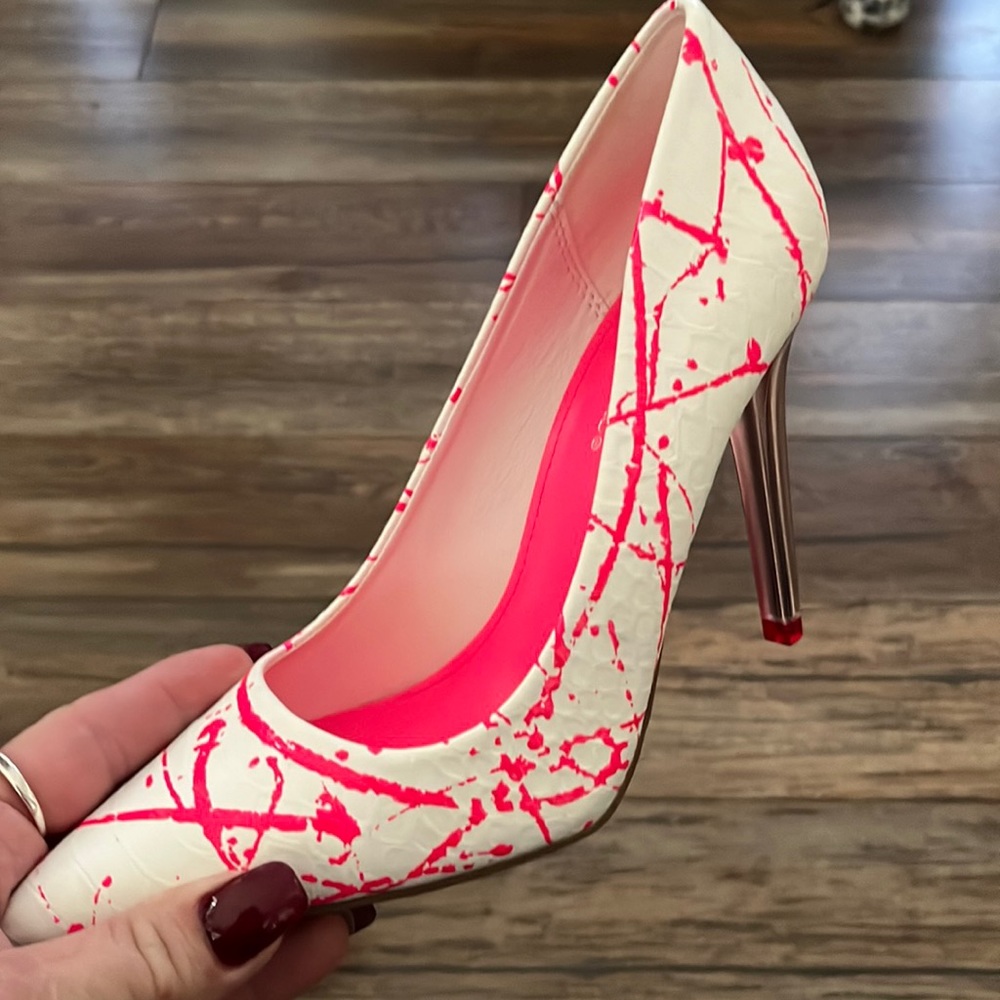 Pink n white high heels